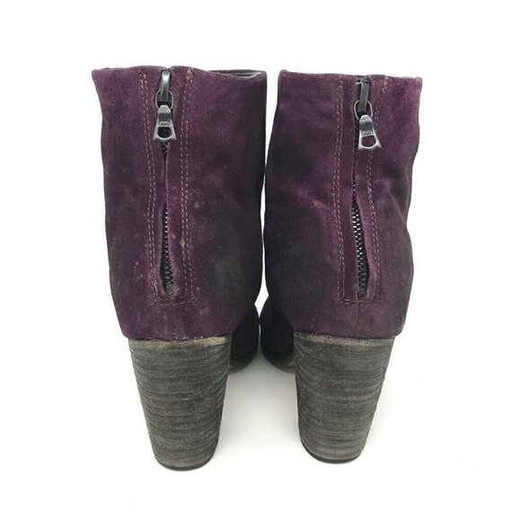 Rag & Bone Newbury Ankle Boots Booties Purple 6 - Picture 5 of 9